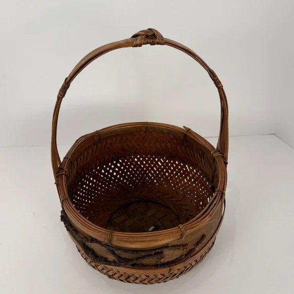 Vintage 20th Century Asian Ikebana Flower Basket